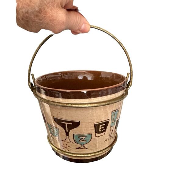 Vintage Fred Roberts Co Snacks Stoneware Buckets Set - Picture 2 of 11